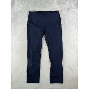 Lululemon Leggings‎ Womens 4 Blue Pace Rival High Rise Crop Athleisure Yoga